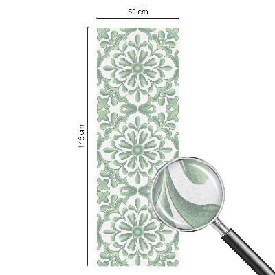 Film adhésif pour vitrage dépoli vitrail Feuilles vertes