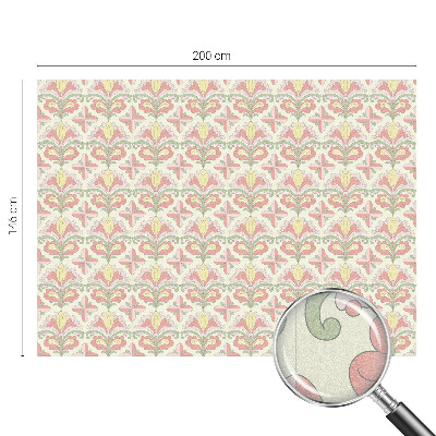 Sticker fenêtre vitrail adhésif Élégance végétale