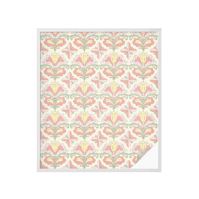 Sticker fenêtre vitrail adhésif Élégance végétale