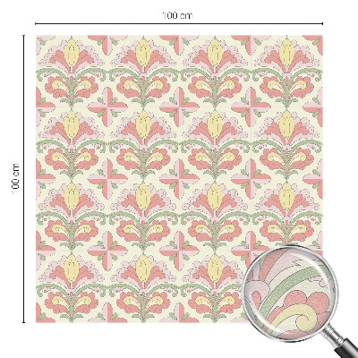 Sticker fenêtre vitrail adhésif Élégance végétale