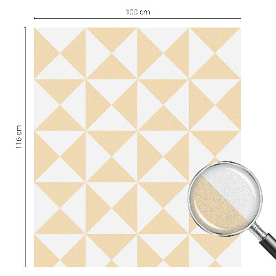 Film adhésif pour vitrage dépoli vitrail Triangles géométriques