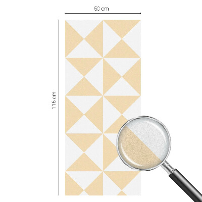 Film adhésif pour vitrage dépoli vitrail Triangles géométriques