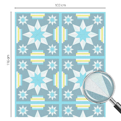 Film solaire fenêtre décoratif aspect vitrail Motif en étoile