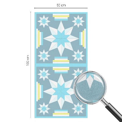 Film solaire fenêtre décoratif aspect vitrail Motif en étoile