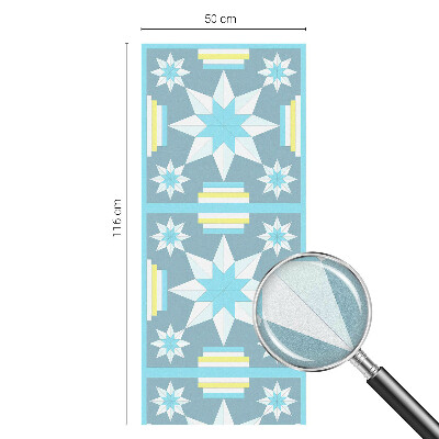 Film solaire fenêtre décoratif aspect vitrail Motif en étoile