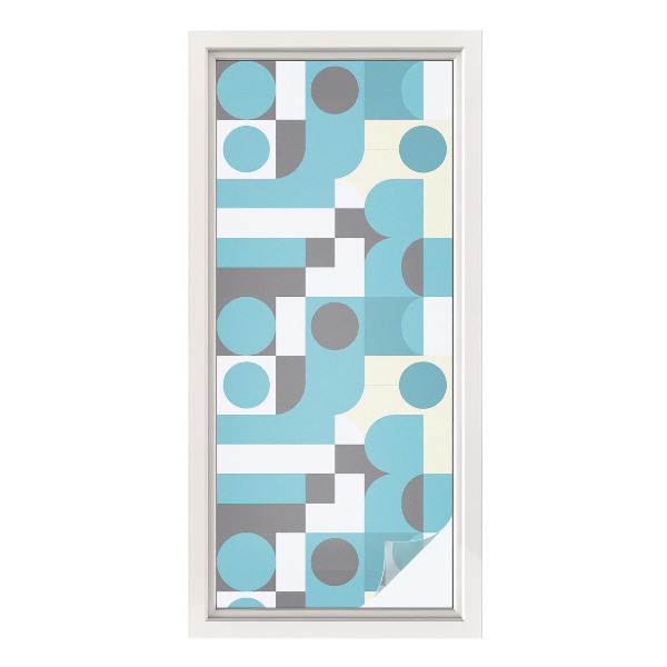 Sticker fenêtre vitrail adhésif Motifs géométriques