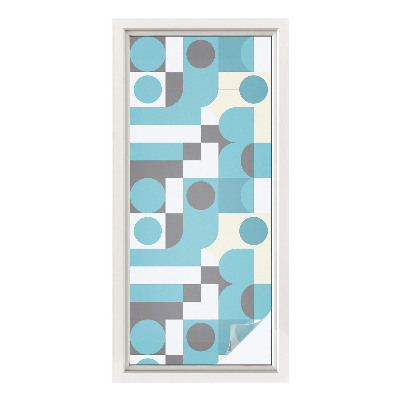 Sticker fenêtre vitrail adhésif Motifs géométriques