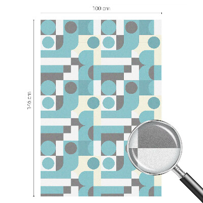 Sticker fenêtre vitrail adhésif Motifs géométriques