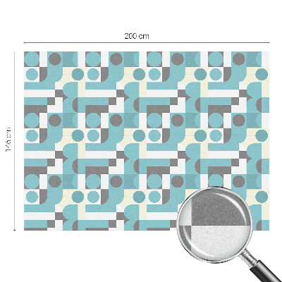 Sticker fenêtre vitrail adhésif Motifs géométriques