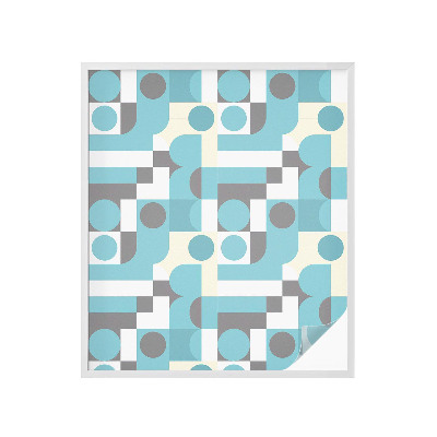 Sticker fenêtre vitrail adhésif Motifs géométriques