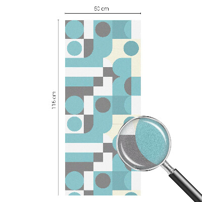 Sticker fenêtre vitrail adhésif Motifs géométriques