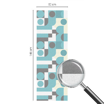 Sticker fenêtre vitrail adhésif Motifs géométriques