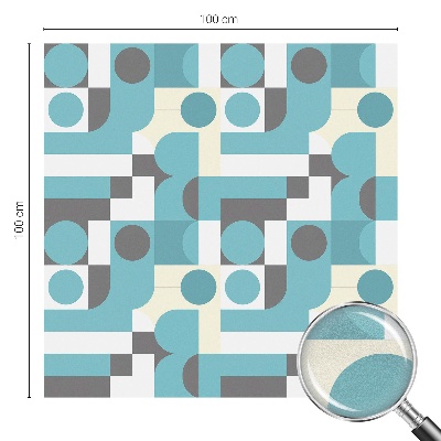 Sticker fenêtre vitrail adhésif Motifs géométriques