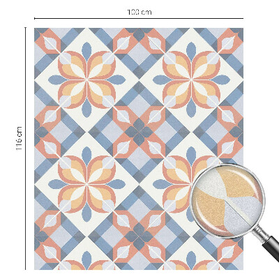 Film adhésif pour vitrage dépoli vitrail symétrie colorée