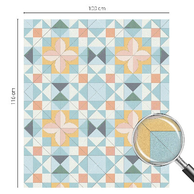 Film solaire fenêtre décoratif aspect vitrail géométrie colorée