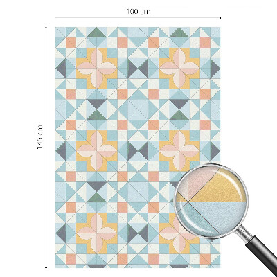 Film solaire fenêtre décoratif aspect vitrail géométrie colorée