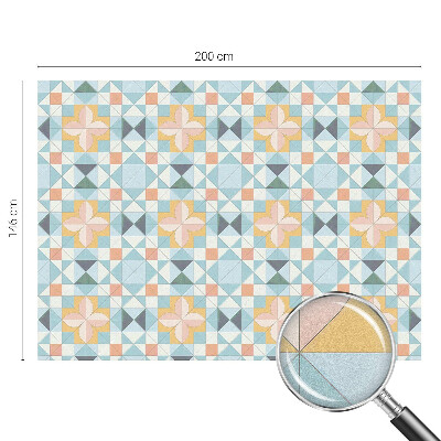 Film solaire fenêtre décoratif aspect vitrail géométrie colorée