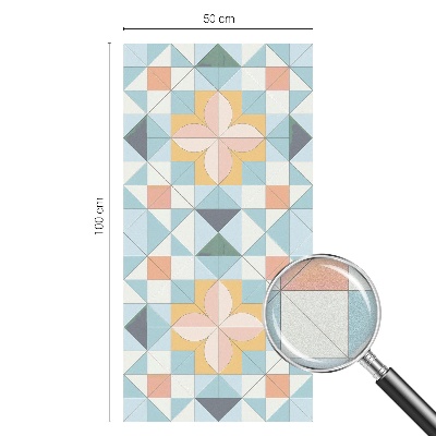 Film solaire fenêtre décoratif aspect vitrail géométrie colorée