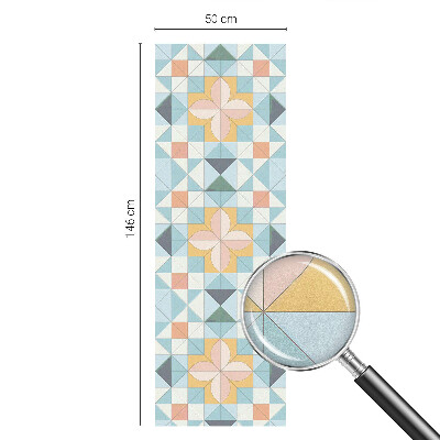 Film solaire fenêtre décoratif aspect vitrail géométrie colorée