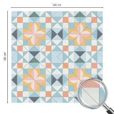 Film solaire fenêtre décoratif aspect vitrail géométrie colorée