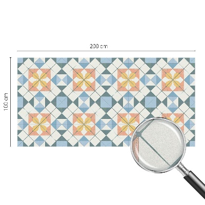 Sticker fenêtre vitrail adhésif symétrie colorée