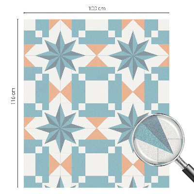 Film adhésif pour vitrage dépoli vitrail étoiles bleues