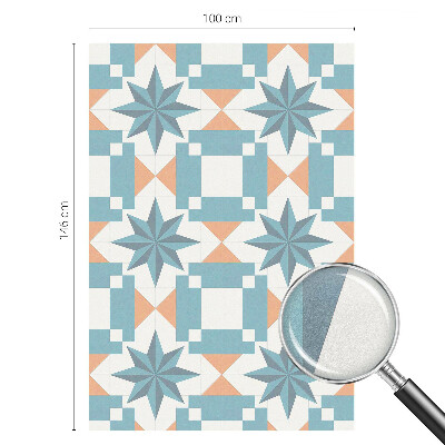 Film adhésif pour vitrage dépoli vitrail étoiles bleues