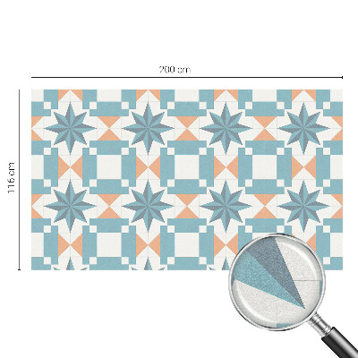 Film adhésif pour vitrage dépoli vitrail étoiles bleues