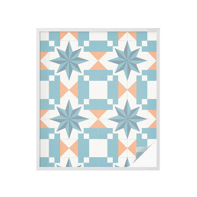 Film adhésif pour vitrage dépoli vitrail étoiles bleues