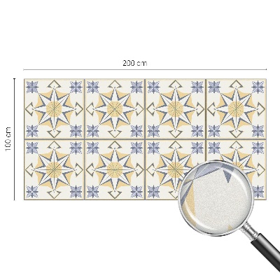 Film adhésif pour vitrage dépoli vitrail étoiles géométriques