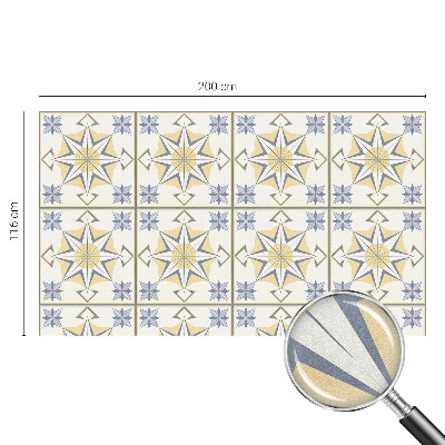 Film adhésif pour vitrage dépoli vitrail étoiles géométriques