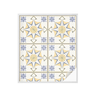 Film adhésif pour vitrage dépoli vitrail étoiles géométriques