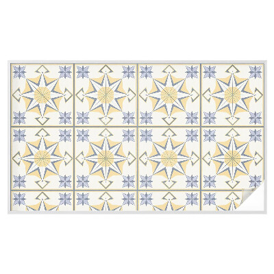 Film adhésif pour vitrage dépoli vitrail étoiles géométriques