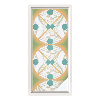 Sticker fenêtre vitrail adhésif Harmonie géométrique