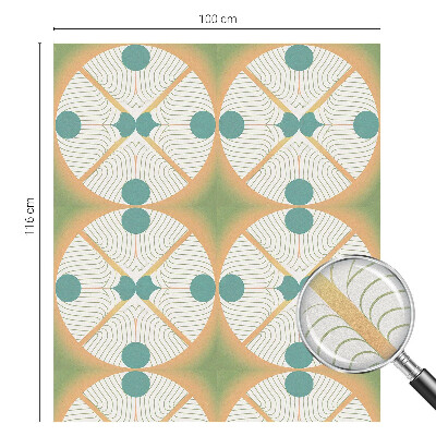 Sticker fenêtre vitrail adhésif Harmonie géométrique