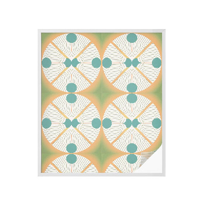 Sticker fenêtre vitrail adhésif Harmonie géométrique