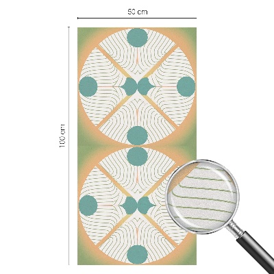 Sticker fenêtre vitrail adhésif Harmonie géométrique