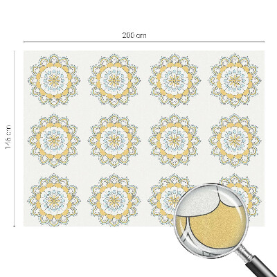 Sticker fenêtre vitrail adhésif mandalas colorés