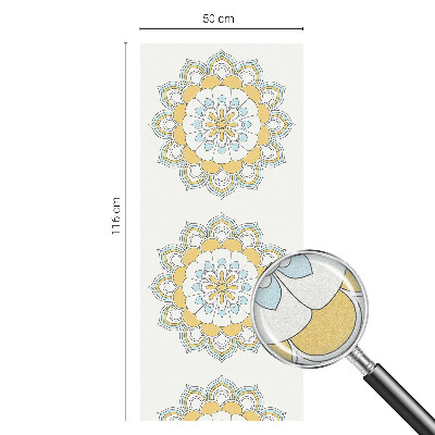 Sticker fenêtre vitrail adhésif mandalas colorés