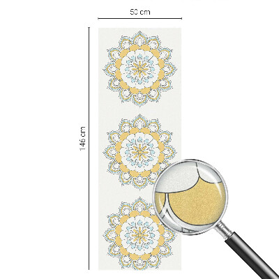 Sticker fenêtre vitrail adhésif mandalas colorés