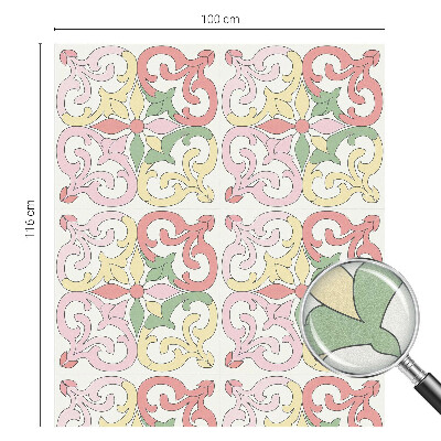 Film solaire fenêtre décoratif aspect vitrail ornements floraux