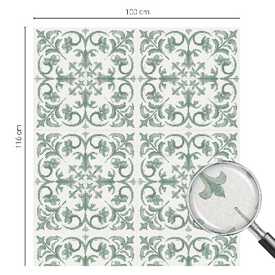 Sticker fenêtre vitrail adhésif ornements végétaux