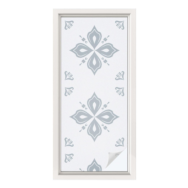 Sticker fenêtre vitrail adhésif symétrie géométrique