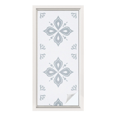 Sticker fenêtre vitrail adhésif symétrie géométrique