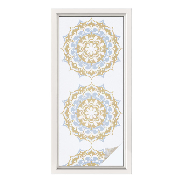 Sticker fenêtre vitrail adhésif Mandalas bohèmes