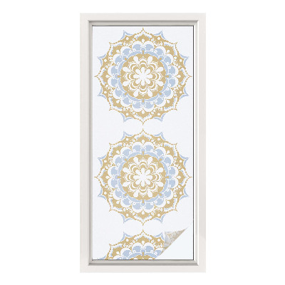 Sticker fenêtre vitrail adhésif Mandalas bohèmes