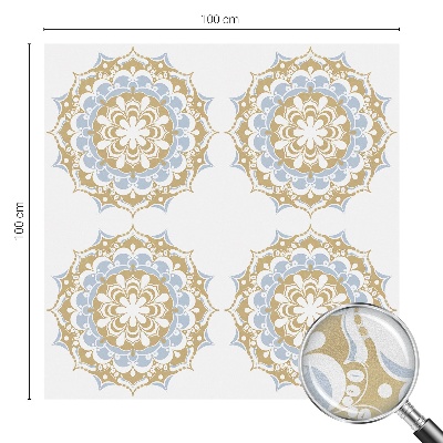 Sticker fenêtre vitrail adhésif Mandalas bohèmes