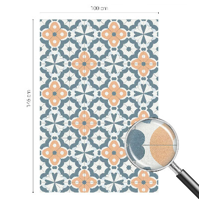 Film adhésif pour vitrage dépoli vitrail Fleurs en mosaïque