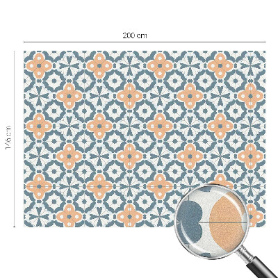 Film adhésif pour vitrage dépoli vitrail Fleurs en mosaïque