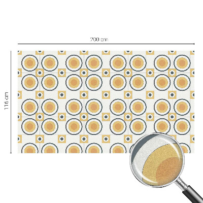 Film solaire fenêtre décoratif aspect vitrail Cercles rétro